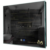 Specchio LED Quadrato | Pulsanti touch | Funzione anti-appannamento | Luce bianca calda - Reyze Serie Motivated Modello 8